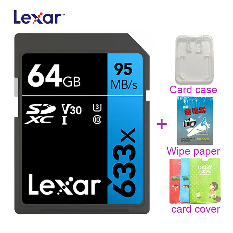633x SDXC оригинальный Lexar SD карты UHS I 512 ГБ 256 3D 4K видео высокой Скорость Ёмкость SDHC 95