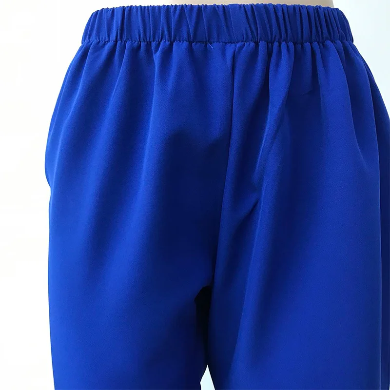 

L-3XL Striped 2-Piece Suit African New Large Size Womens 3/4 Sleeve Top + Nine-Point Straight Pants High-Quality Pants Suit 2021