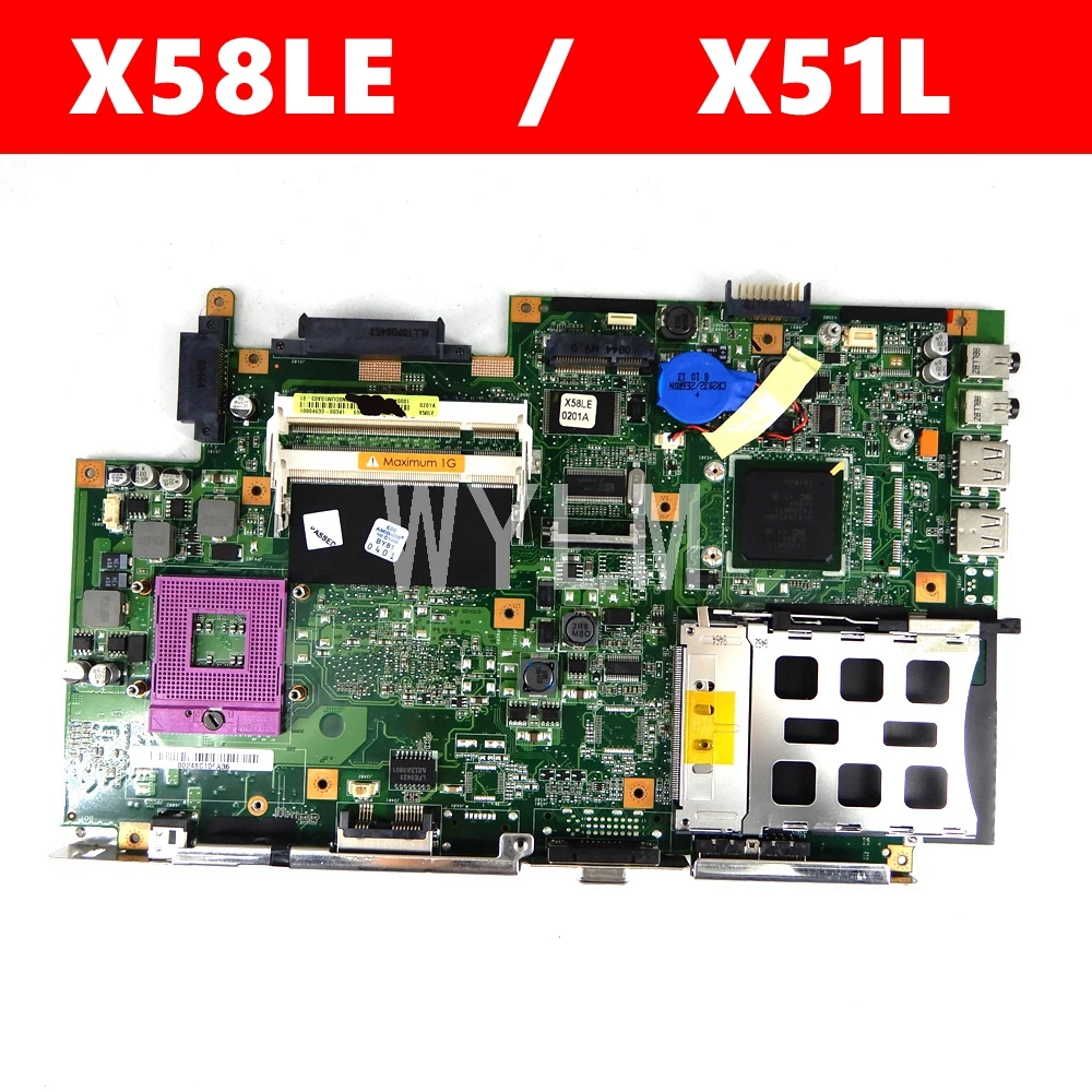 Материнская плата X58LE REV2.1 для ASUS X51L X58L X51 X58 материнская ноутбука DDR2 100%