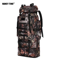 100l large capacity waterproof molle camo tactical backpack hiking camping backpack travel rucksack outdoor sports climbing bag