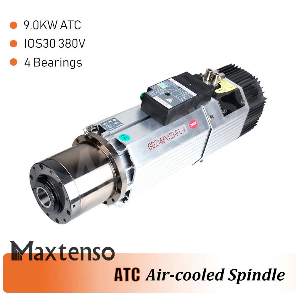 MAXTENSO 9 кВт ATC электродвигатель шпинделя с воздушным охлаждением 380 В ISO30 BT30 24000