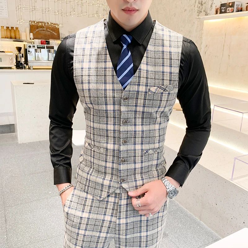 Костюм Homme Vestito Uomo Elegante костюм Mariage клетчатые итальянские костюмы мужские
