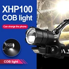 Новое поколение Высокая Мощность XHP100 -x светодиодный налобный фонарь XHP70 Перезаряжаемые головки вспышки света светильник USB головной светильник 18650 фара фонарь светильник