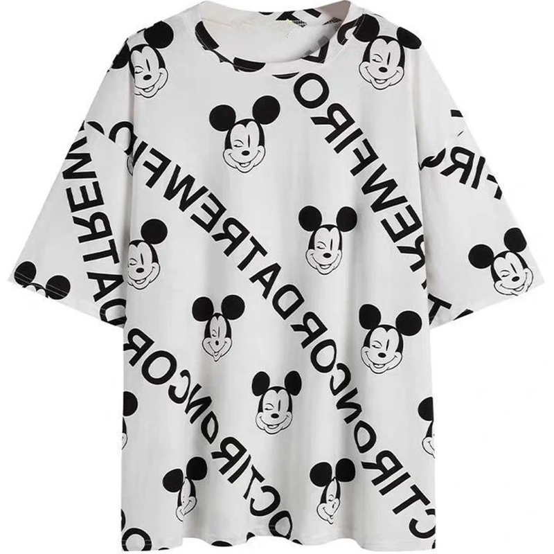 

Футболка женская с мультипликационным принтом Минни Маус, в стиле хип-хоп, летняя