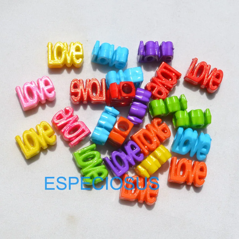 DIY ювелирные изделия аксессуары акриловые буквы бисер с большим отверстием 17 мм