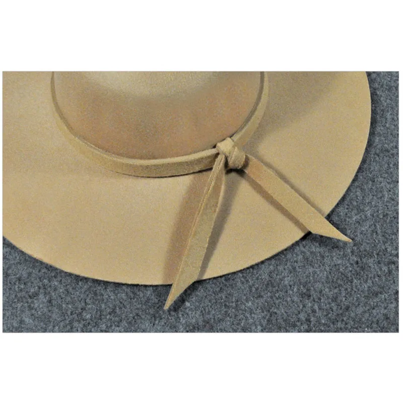 Горячая Женская винтажная кепка шерсть Широкий Бант края декор сплошной круглый