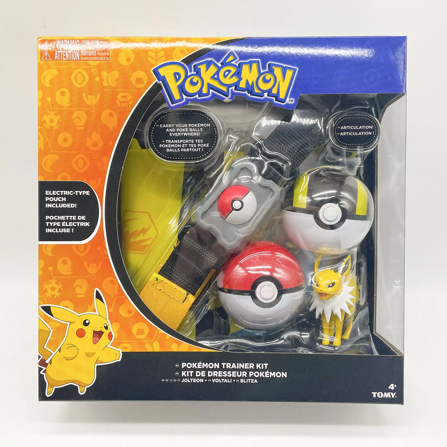 

TAKARA TOMY Pokemon Jolteon Belt Backpack Pokeball Suit Gotta Catch Em All Doll Gifts Toy Model Anime Figures Collect Ornaments