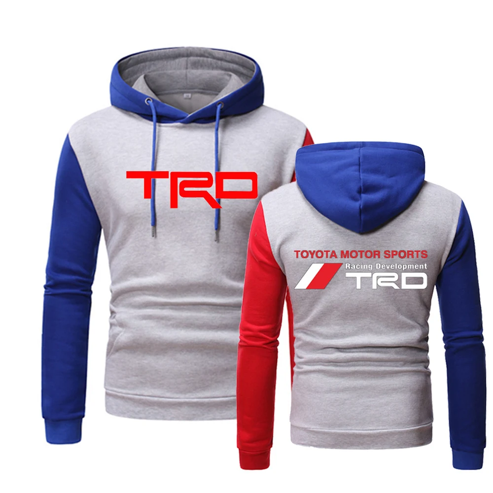 Unisex Spring Autumn Mens TOYOTA Motor Sport Trd Car Logo Movement Printing College Hoodies Patchwork Tops Hooded Clothing | Мужская