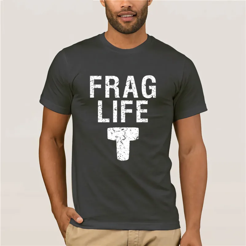 men Frag Life. Funny Coral Reef Aquarium Aquarist T shirt Summer Mens Fashion Shirt 100% Cotton | Мужская одежда