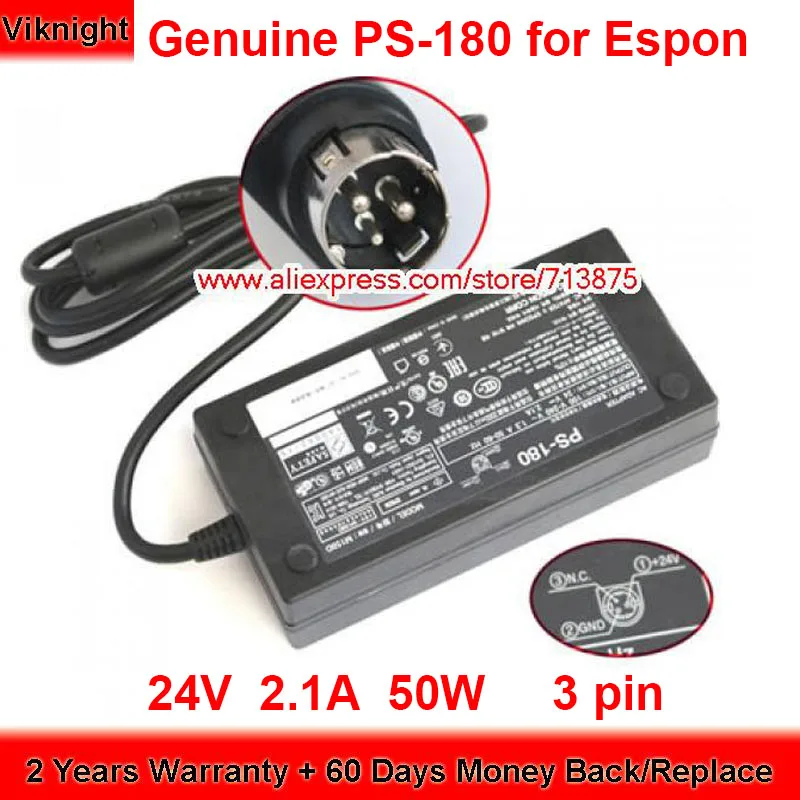 

Genuine M159A 50W Charger PS-180 24V 2.1A AC Adapter for Espon TM-U210 TM-U220A TM-U300B TM-T88III TM-88 TM-T88 TM-U300A