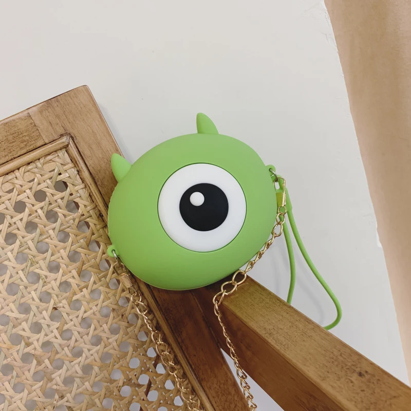 Маленькая мультяшная Аниме Сумка через плечо женская мягкая силиконовая цепочка
