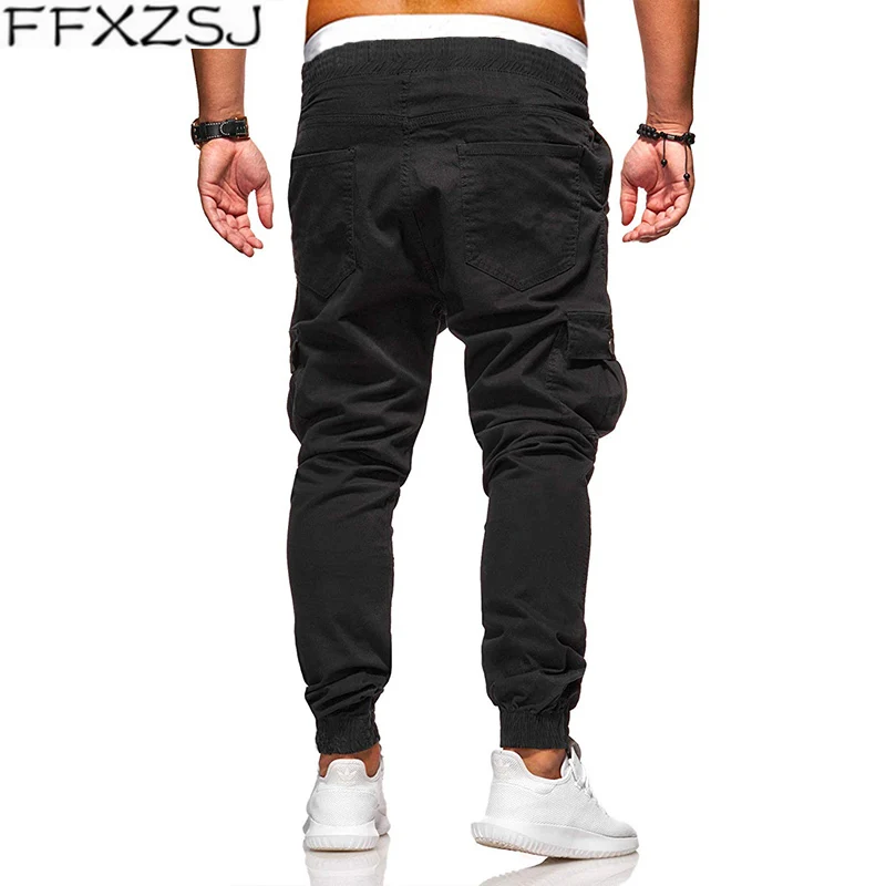 

2019 new summer men's slacks sport pants men's cargo pants multi-pocket sport pants joggers men's high quality slacks M-3XL