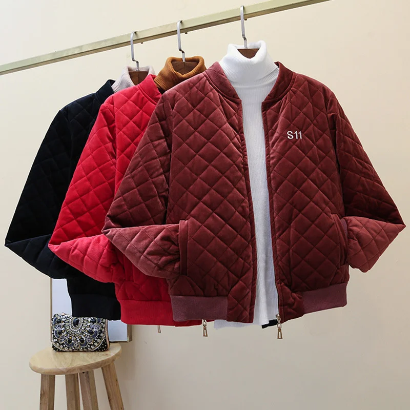 

Straight 2020 winter Korean leisure simple style collar down cotton