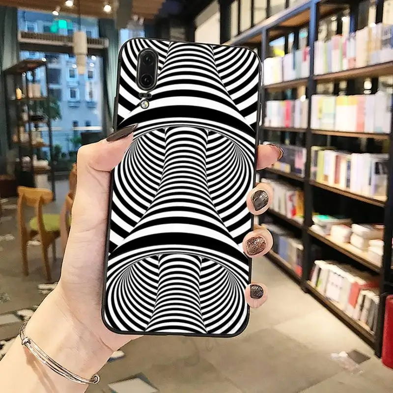 

Line Art A Fractal Illusion pattern high quality luxury Phone Case For Huawei honor Mate P 10 20 30 40 Pro 10i 9 10 20 8 x Lite