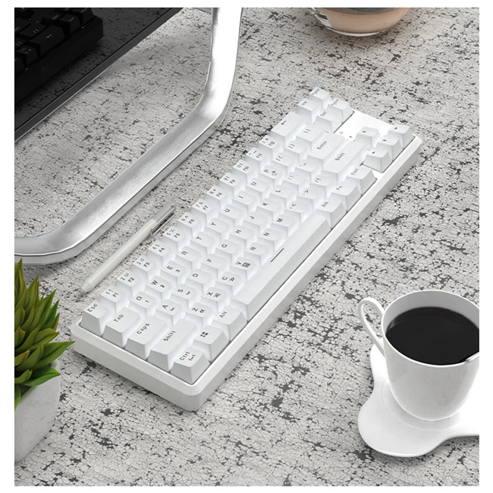 

Fast Delivery K680t Bluetooth Dual Mode68 Keys Cyan Switch Led Backlight Mechanical Keyboard Teclado Mecnico Retroiluminado
