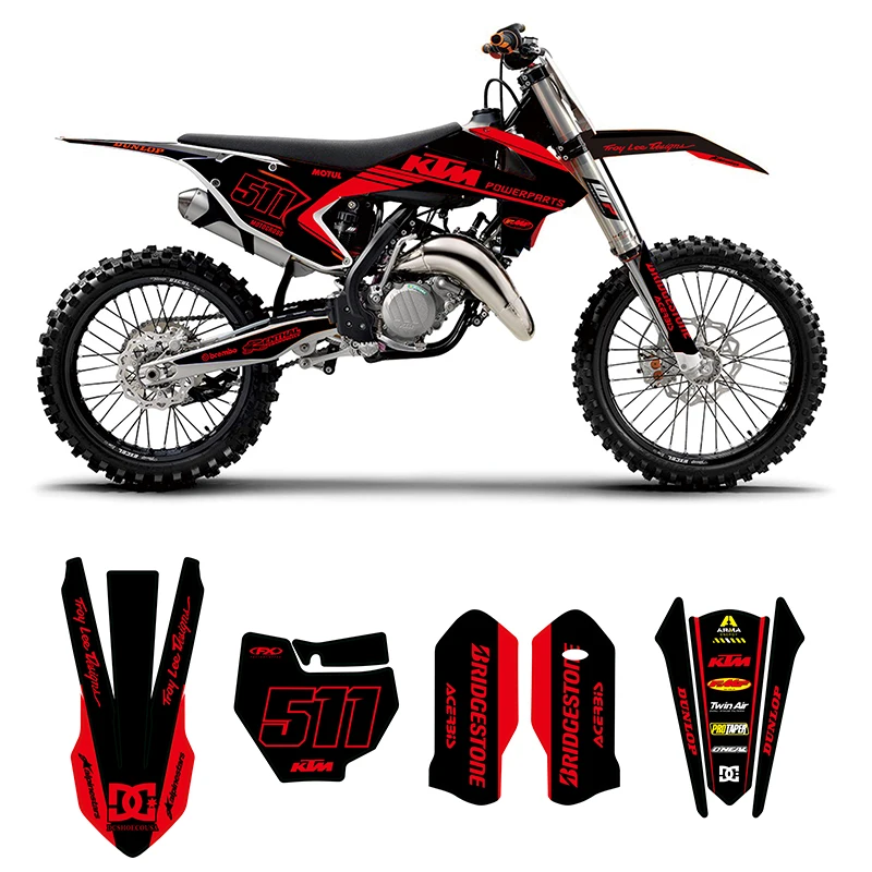 Пользовательские команды Графика Фоны наклейки 3м комплект для KTM SX SXF MX EXC XCW Enduro
