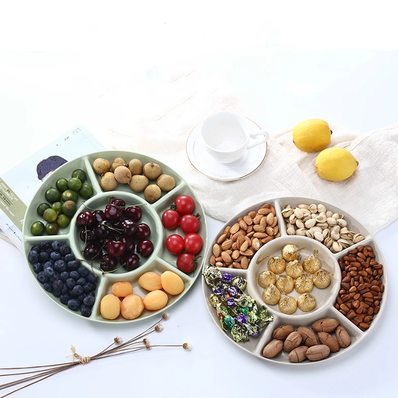 Пшеничная соломенная конфетная тарелка фруктовые пластиковые тарелки для еды