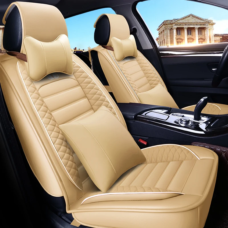 Полностью Покрытые эко кожаные чехлы для автомобильных сидений из искусственной
