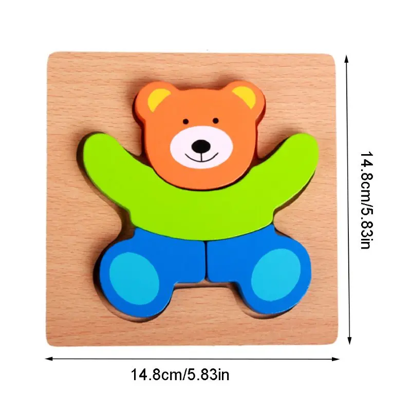 

6 Pack Wooden Animal Jigsaw Puzzle Toys Hand Grab For Kid Early Educational Toys