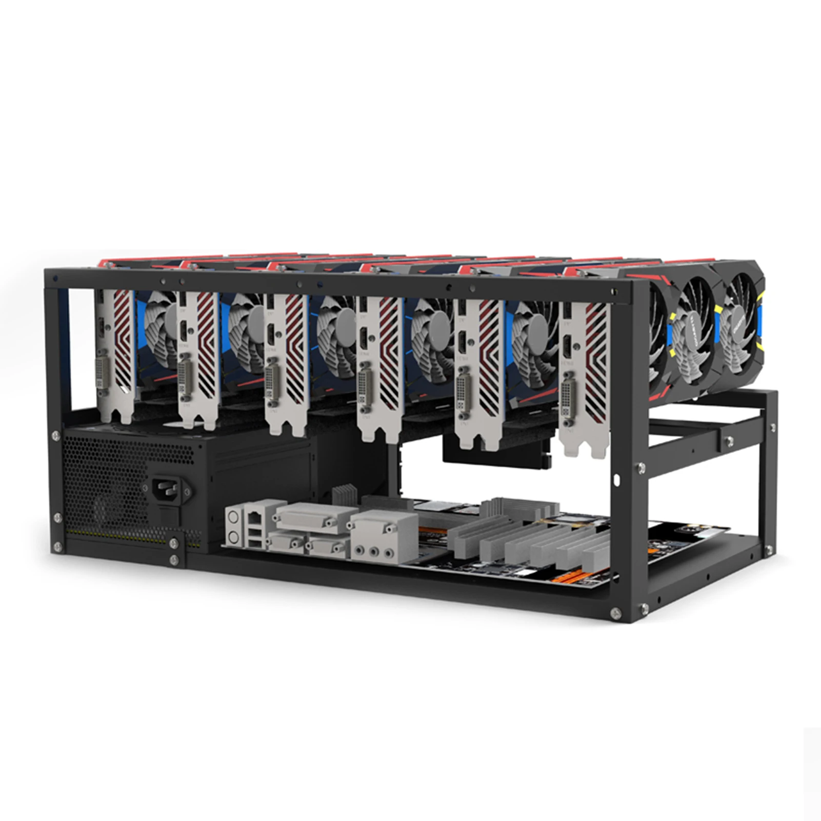 

Mining Case Rack Motherboard Bracket Open Mining Rig Frame ETH/ETC/ZEC Ether Accessory Tools for 6 GPU New