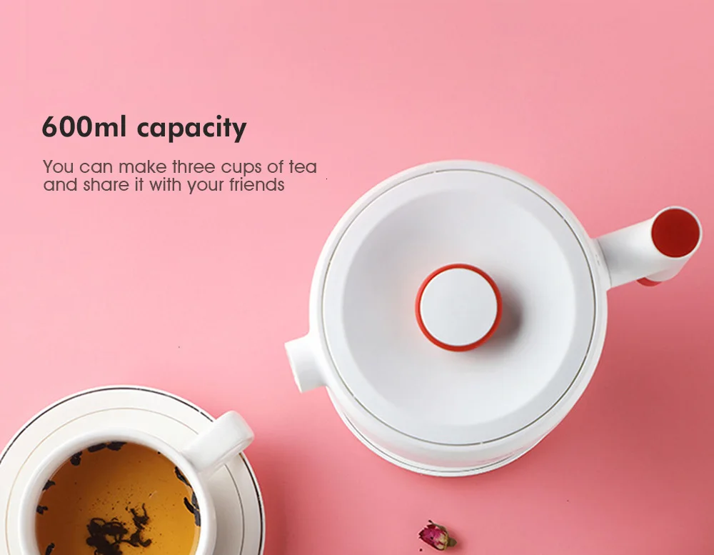 Xiaomi Deerma Dh206 0.6l складной электрический чайник порт воды чайник ручной Электрический автоматическое отключение защиты Chalet