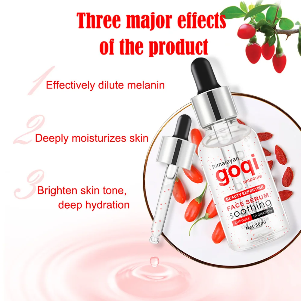 30ml Goji Berry Facial Serum Face Anti-Aging Acne Treatment Whitening Moisturizing Remove Melanin Natural |