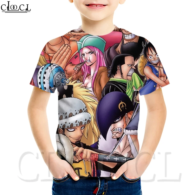 CLOOCL/Милая футболка для мальчиков с рисунком обезьяны D Luffy японского аниме новый