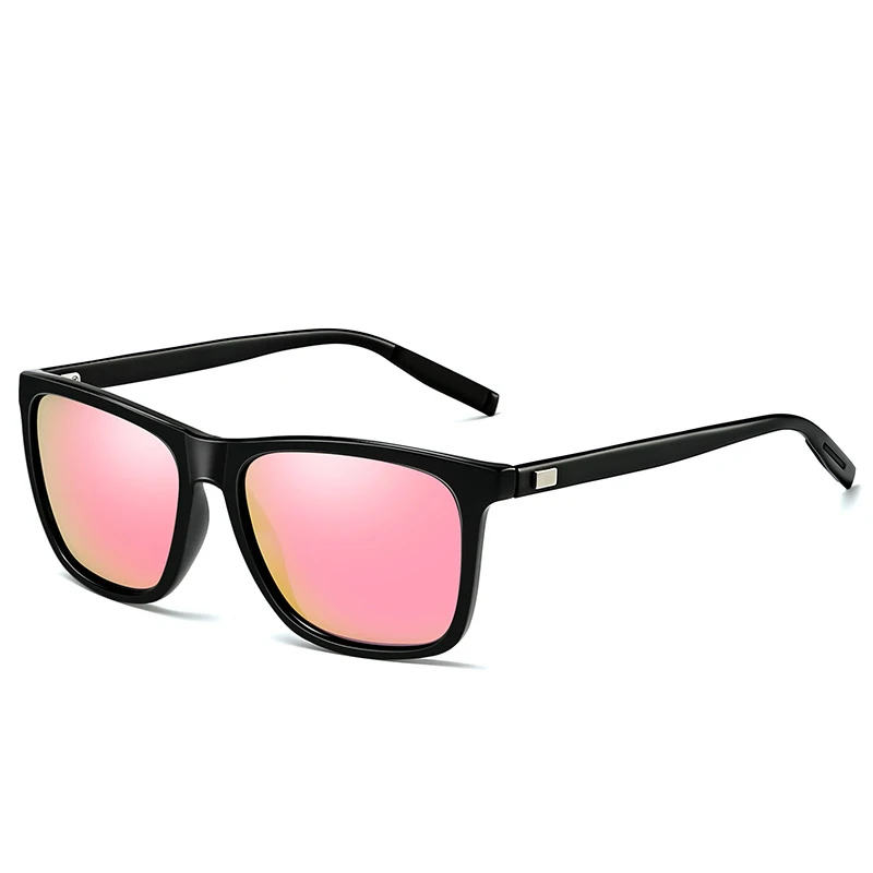 C7 black pink black HBK, роскошные квадратные Poalrized солнцезащитные очки для мужчин и женщин, классические простые фирменные дизайнерские очки, одноцветные очки для вождения - Цвет линз: C7 black pink black
