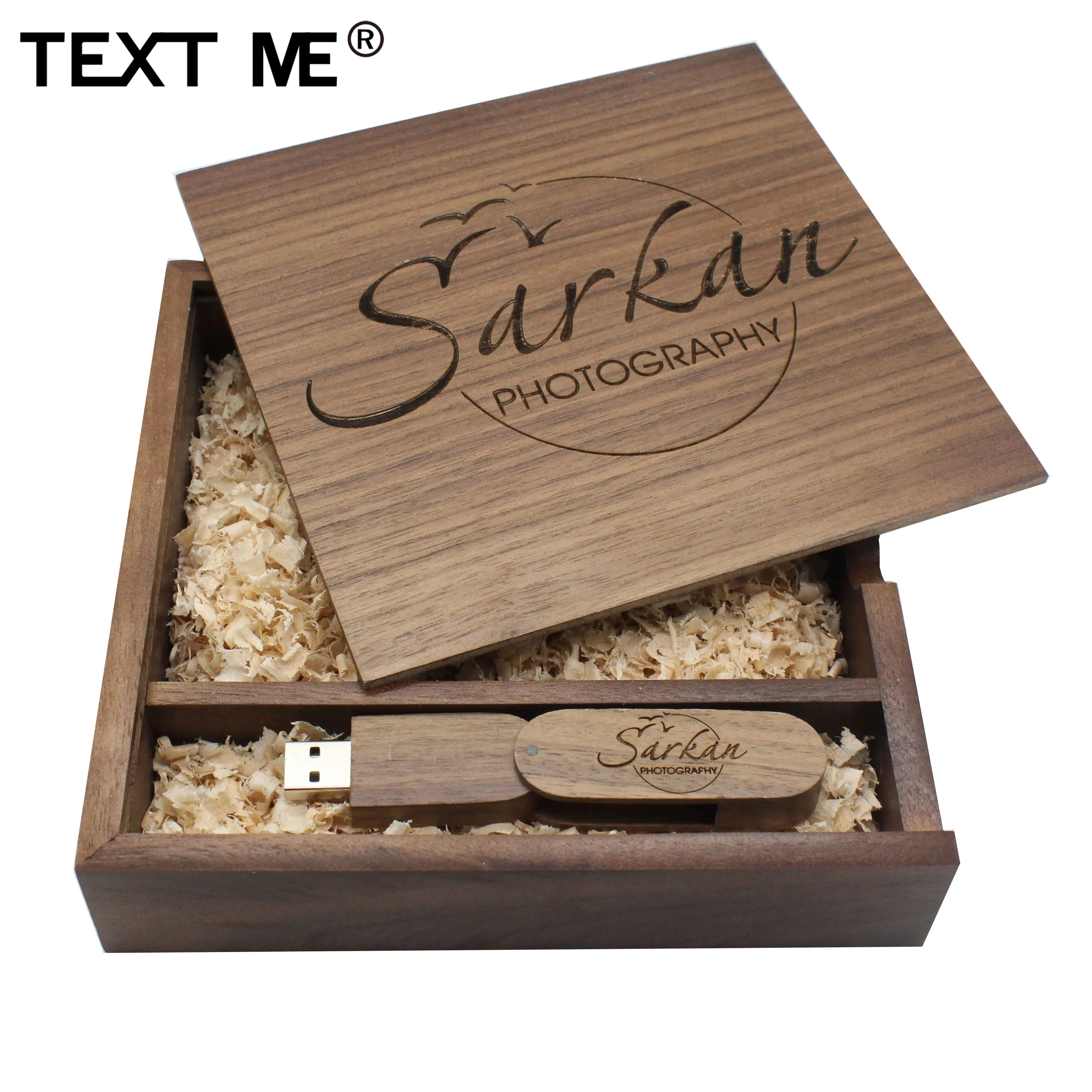 TEXT ME personalise (заказ 5 шт бесплатный логотип) USB + box Логотип на заказ флеш-накопитель 4