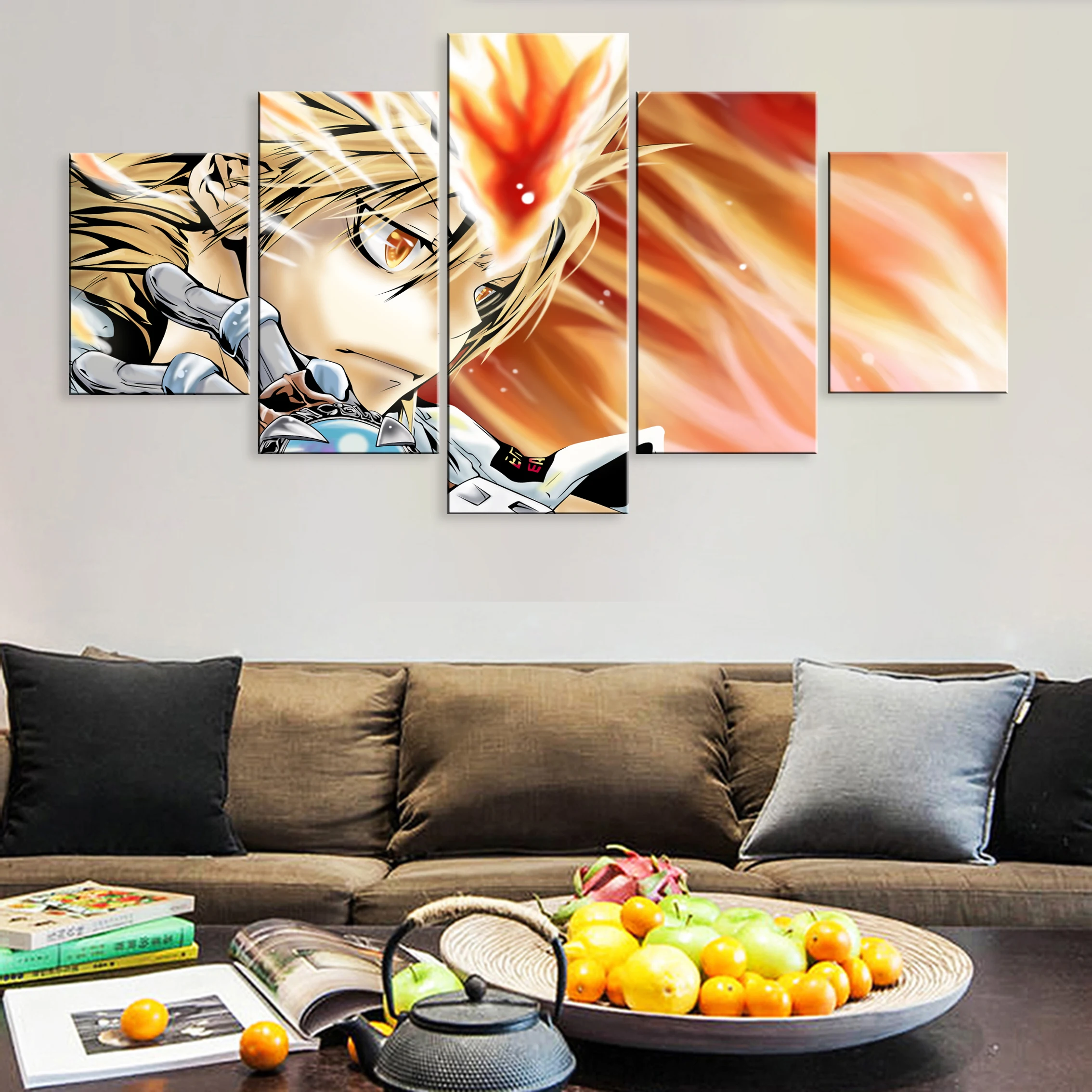 

Framework Printed Modern Hd Home Decoration Pictures 5 Pieces Poster Canvas Paintings On The Wall Decor Anime HITMAN REBORN!