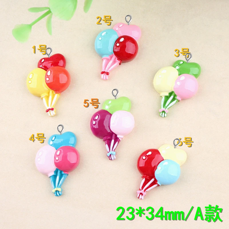 10 шт. 23*34 мм DIY цветные шармы для воздушных шаров детской вечеринки kawaii flatback Смола