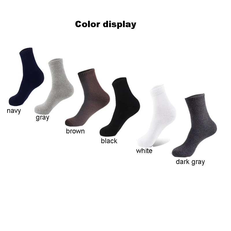 

High Quality Men Wool Thicken Socks Cotton 10 Pairs Winter Male Long Compression Socks Harajuku Keep Warm Size38-44