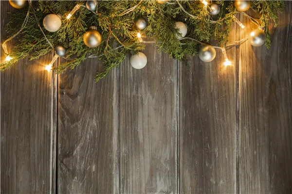 

SHENGYONGBAO Vinyl Custom Photography Backdrops Prop Christmas day and Wood Planks theme Photo Studio Background M191108-2966