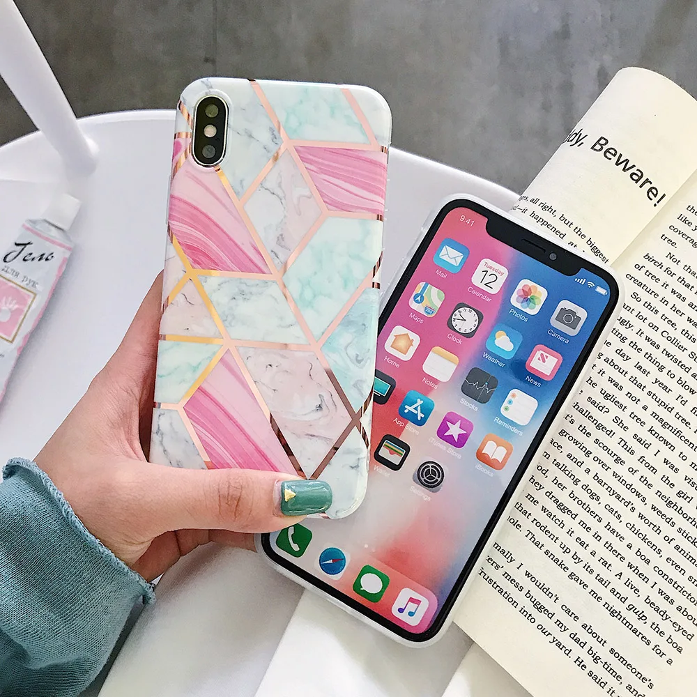 Чехол для телефона SUYACS Fantasy Dream marble для iPhone 11 Pro Max 7 8 Plus X XR XS Max 6 6S гальванический геометрический мягкий чехол-накладка