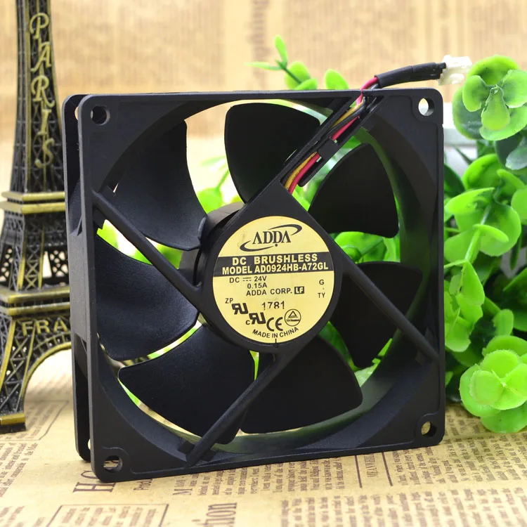 

Adda 9CM 9025 Double Ball Converter Fan 24V 0.15A AD0924HB-A72GL 3-Wire
