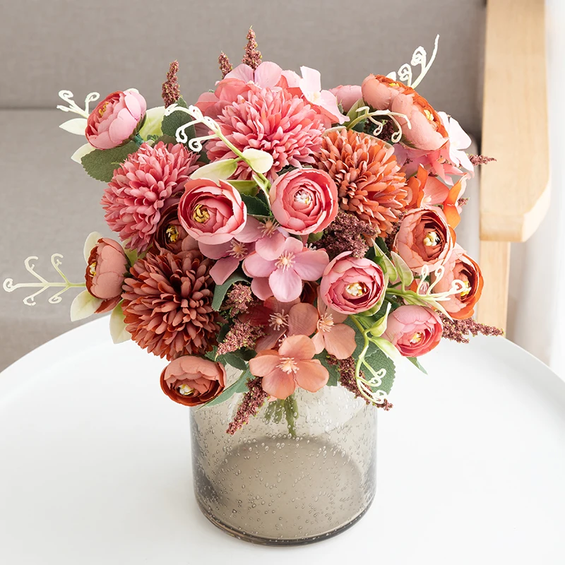 Искусственный цветок семейный праздничный подарок Букет пионов товары для