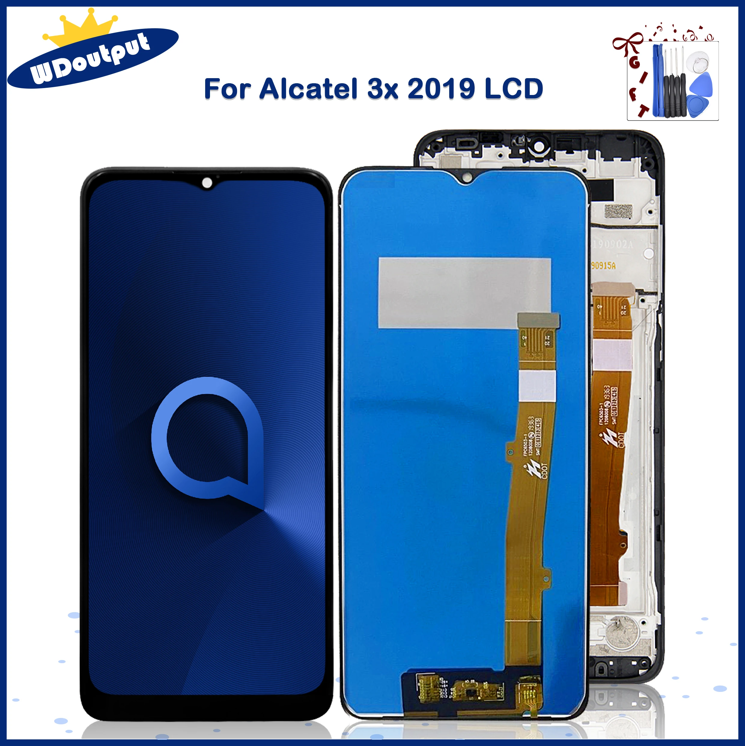 ЖК-дисплей 6,52 дюйма для ALCATEL 3X 2019, детали для замены для Alcatel 5048y OT5048Y 5048U OT5048 с рамкой