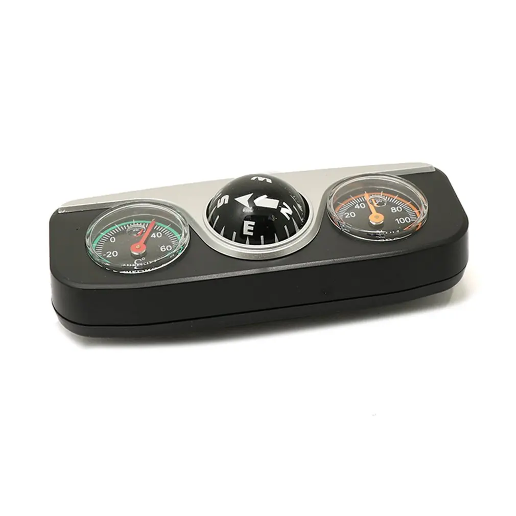 Mini 3 in 1 Guide Ball Built-in Auto Compass Thermometer Hygrometer Decoration Ornaments Car Interior Accessories |