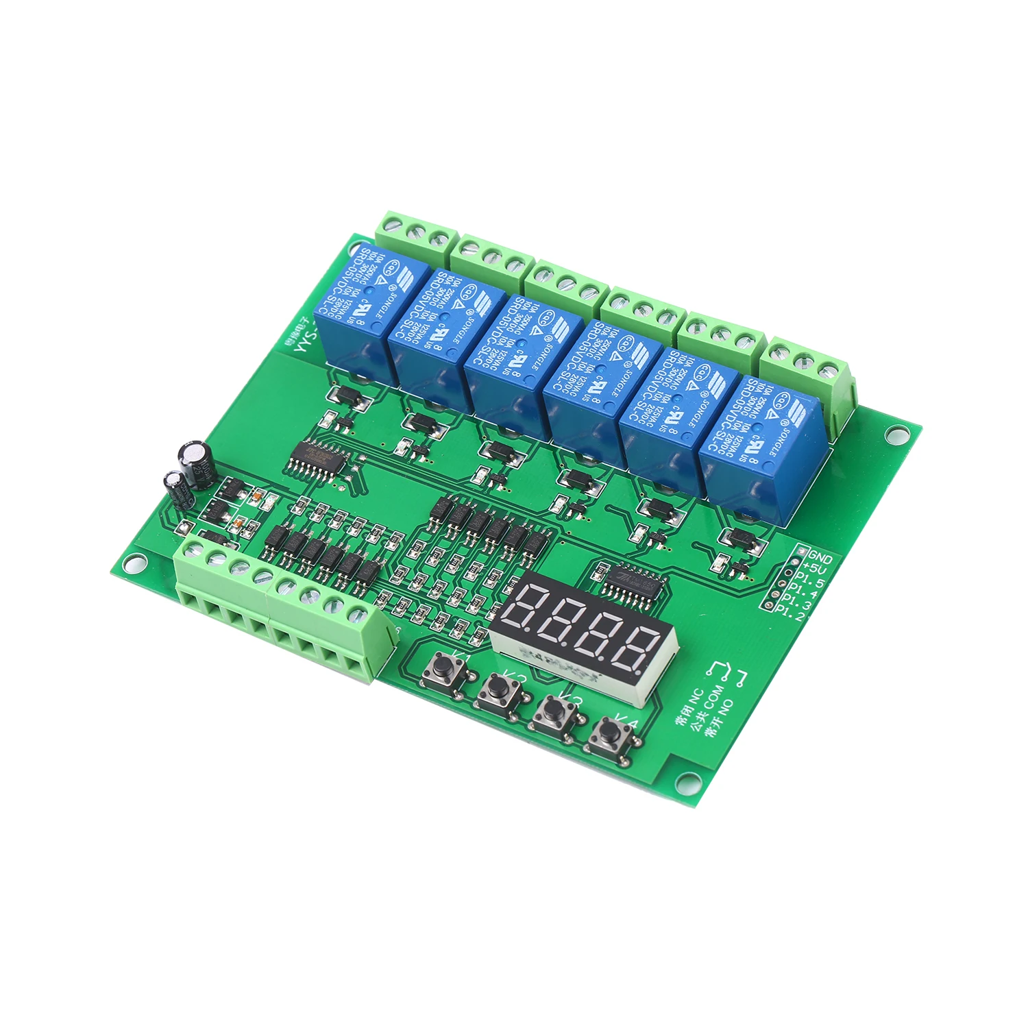 

DC 5V 12V 24V Time Delay Relay Programmable 6-Channel Relay Module Timing Cycle Time Delay Relay Module Control Switch