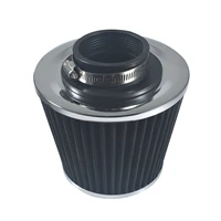 black 2 5 63 5mm performance high flow inlet cold air intake cone dry filter