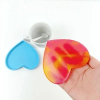 heart shape coaster epoxy resin mold cup mat pad silicone mould diy crafts decorations ornaments casting tool
