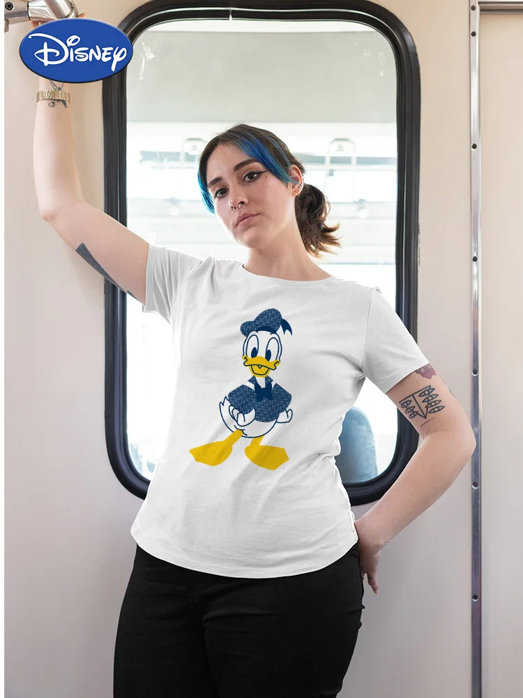 

Disney Cartoon Donald Duck Graphic T Shirts Plus Size Harajuku Girl Next Door Fashion Style 90S Well Being Aesthetic Drop Ship