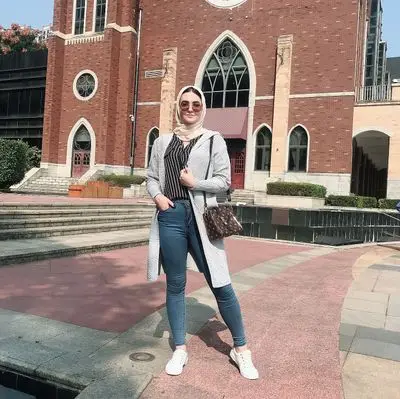 Осенне-весеннее джинсовое пальто Женская кимоно кардиган мусульманская блузка