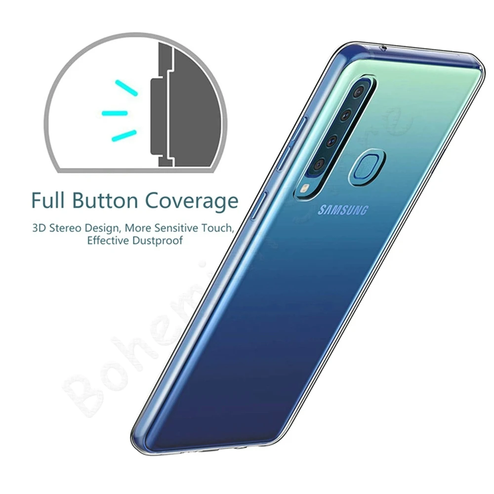 Чехол для телефона samsung A3 A5 A6 A7 A8 Plus A9 A9s Star Life Pro из мягкого ТПУ силикона Ультратонкий Прозрачный чехол