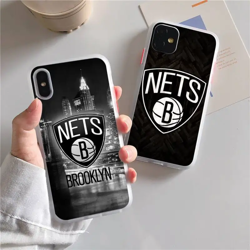 

Brooklyn Nets Phone Case For iphone 13 12 11 xr xs x 7 8 pro max Plain Soft TPU Silicone Clear Case Cover