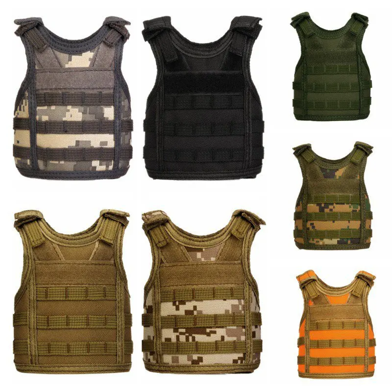 

Tactical Beer Bottle beer vest Cover Military Mini Miniature Molle Vest Personal Bottle Drink Set Adjustable Shoulder Straps