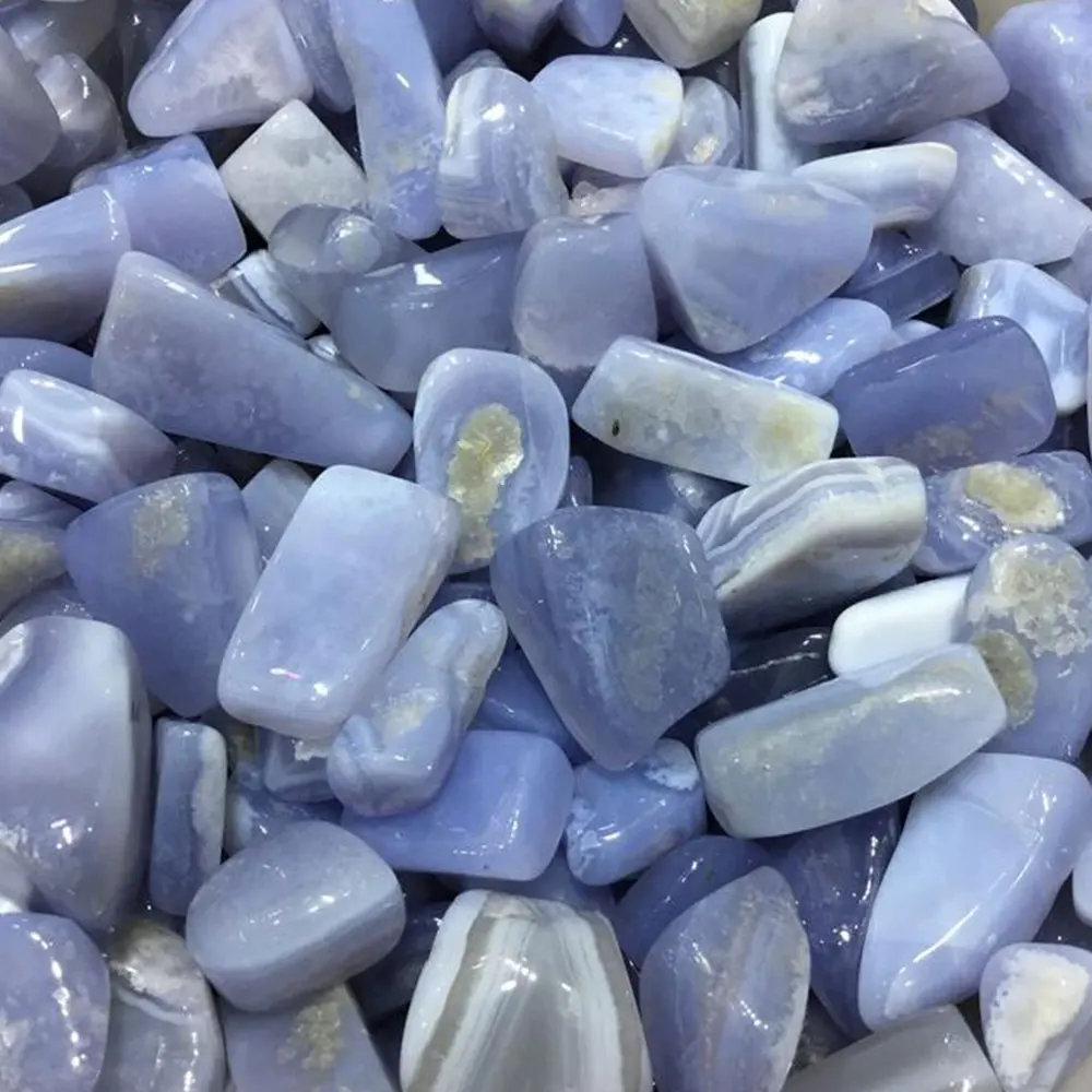 

100g Bulk Natural Blue Lace Agat Tumbled Stones Quartz Crystal Healing Reiki Gemstone Mineral Aquarium Home Room Decoration