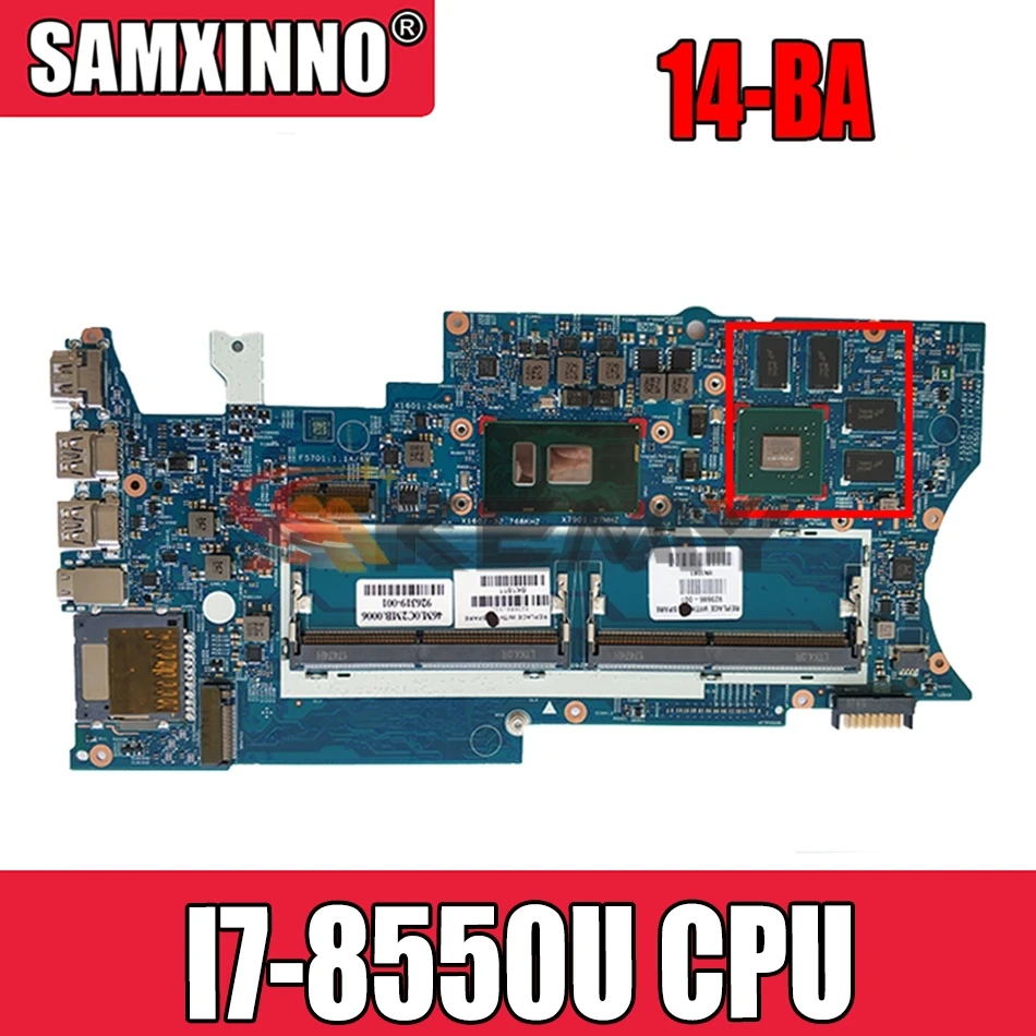 

Akemy для струйного принтера HP Pavilion X360 14-BA Материнская плата ноутбука 17817-1 448.0BZ09.0011 939382-601 939382-001 аккумулятор большой емкости I7-8550U Процессор 940MX 4 ...