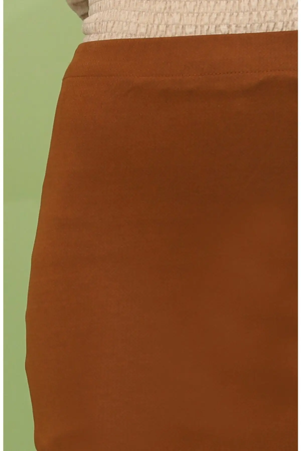 

Women Tan Lycra Pencil Skirt Women Muslim Clothing Skirt