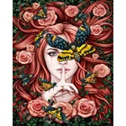 XUEQIXIAOZU 5D Diy алмазная живопись девушка портрет полная квадратная круглая Алмазная вышивка фотография украшение для дома